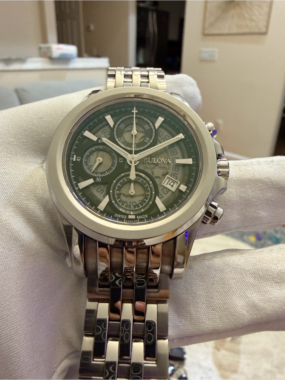 Bulova Accu-Swiss Kirkwood 63B170 Automatic Chronograph Men’s Watch 42mm - Picture 4 of 14